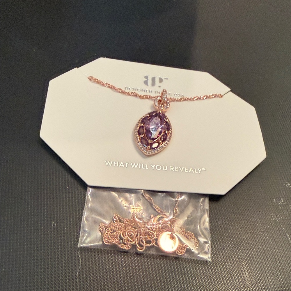 Elegant Purple Pendant Necklace